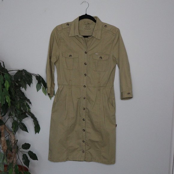 3/$28 SALE Katie - Cargo Button Down Dress - Size Medium - Picture 3 of 14